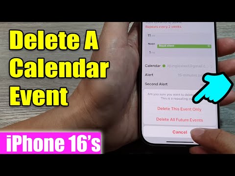 iPhone 16/16 Pro Max: How to Delete A Calendar Event