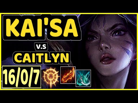KOBBE (KAI'SA) vs CAITLYN - QUADRAKILL 16/0/7 KDA BOTTOM ADC CHALLENGER GAMEPLAY - EUW