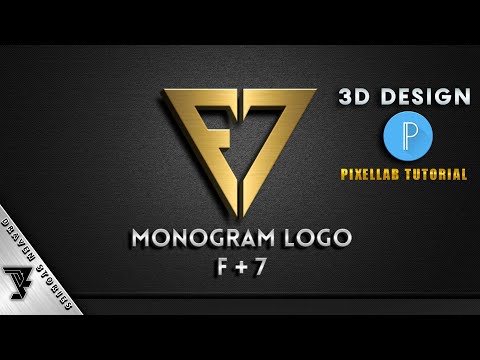 How To Make Monogram Logo Design F+7 || Pixellab Tutorial