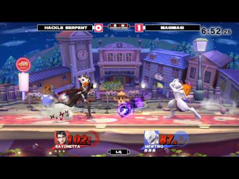 Sm4sh: CT2016 - Hackle Serpent (Little Mac, Bayonetta) Vs MagiMagi (Mewtwo) - Losers Quarters