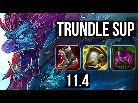 TRUNDLE & Heimerdinger vs MORGANA & Caitlyn (SUPPORT) | 0/0/9 | NA Master | v11.4