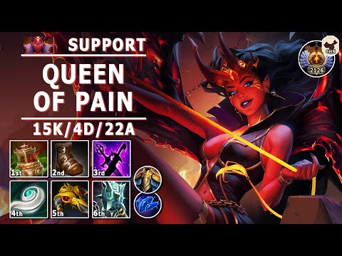 Queen Of Pain Soft Support | 7.31b | Start as Pos 4, Finish as Pos 2 | Dota 2 Immortal Gameplay