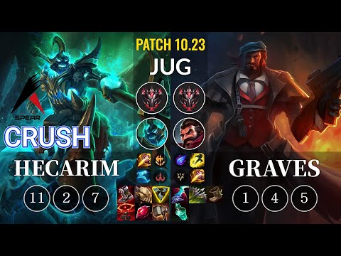ASP Crush Hecarim vs Graves Jungle - KR Patch 10.23