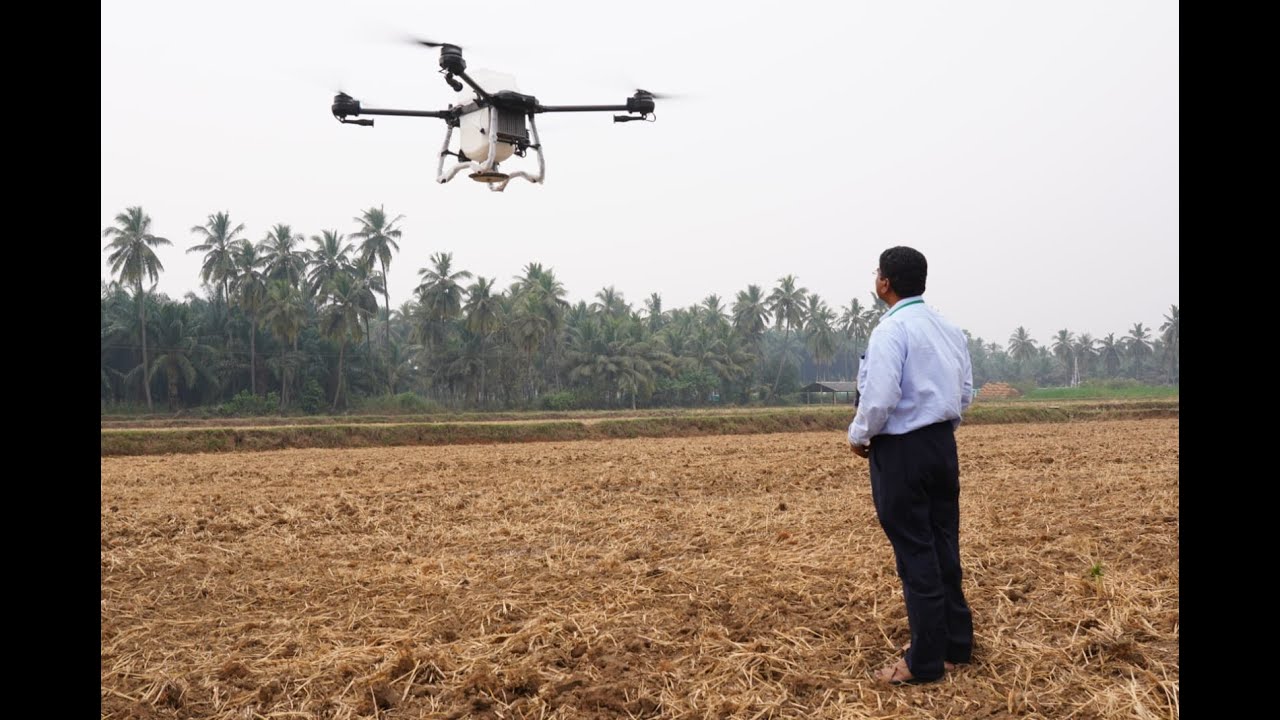 Drone Demonstration at Nallajerla village (Andhra Pradesh) | AI Advisory in Agriculture
