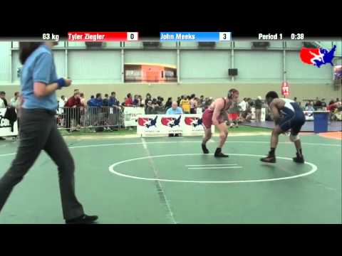Tyler Ziegler vs. John Meeks at 2013 ASICS University Nationals - FS