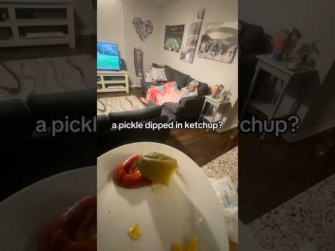 pregnancy cravings 🙃 #pregnancy #pregnancycravings #pregnant #husbandwife #pickle #ketchup #comedy