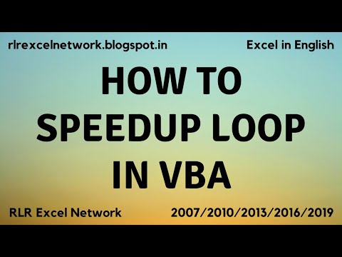 374* Learn VBA - Speedup loop in VBA Part-32 {English}