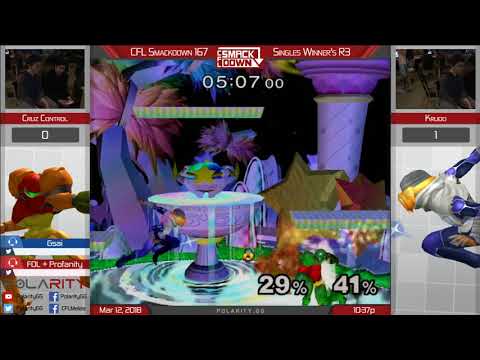 CFL Smackdown 167 Melee - Cruz Control (Samus) vs Krudo (Sheik) - Winners R3