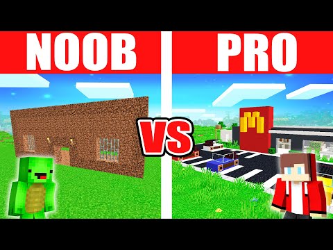 EPIC Minecraft McDonald's Build Battle: NOOB vs PRO