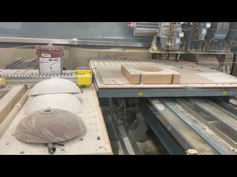 4 SPINDLE HEIAN MODEL #ZR 442P CNC TWIN MOVING MATRIX TABLE ROUTER: STOCK #13639