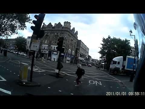 The most dangerous cyclist I've ever seen.