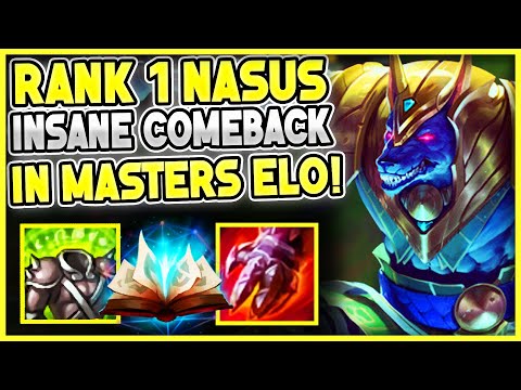 Rank 1 Nasus Insane Comeback!! (HOW TO HARD CARRY AFTER LOSING LANE) | Carnarius | League of Legends