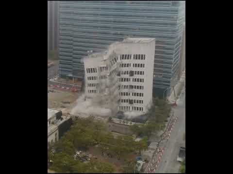 Amazing Dangerous Fastest Building Demolition Excavator Skill, Heavy Equipment Machines Working