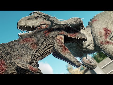 DOMINION GIGA vs INDOMINUS REX | BATTLE ROYALE!! - Jurassic World Evolution 2