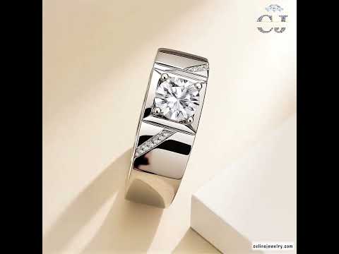 Moissanite Ring for Men — Classic product video
