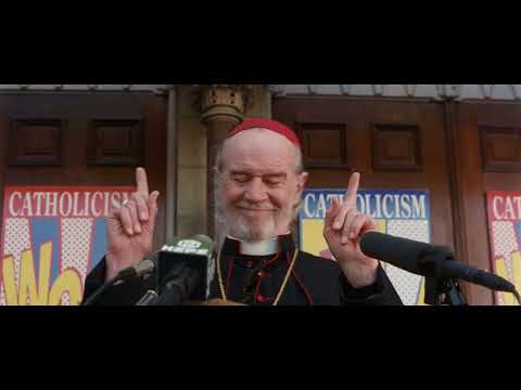 Dogma trailer frame: Alanis Morissette’s serene appearance as God in the final act montage