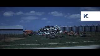 1960s Small Town USA and Scrapyard, 16mm Color Anamorphic Home Movies