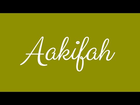 ✎ Aakifah ✎ English Cursive Handwriting Tutorial