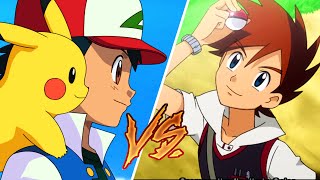 Ash VS Gary Pokemon Battle - Battle of Rivals