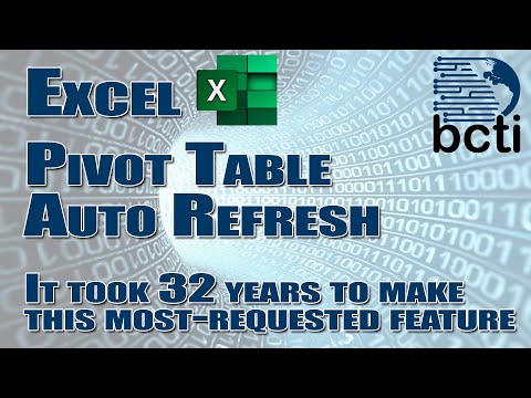 Microsoft Excel - Pivot Table Auto Refresh - New Feature