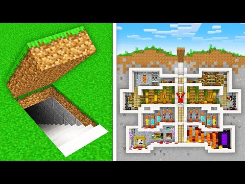 How To Build A Modern Secret Underground Base in Minecraft