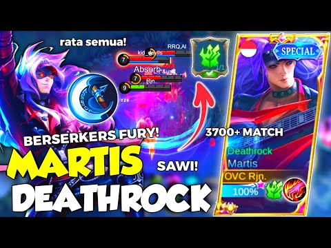 SAWI JUNGLE MARTIS DEATHROCK + BERSEKERS FURY! BROKEN DAMAGE! | TOP GLOBAL MARTIS INDONESIA - MLBB