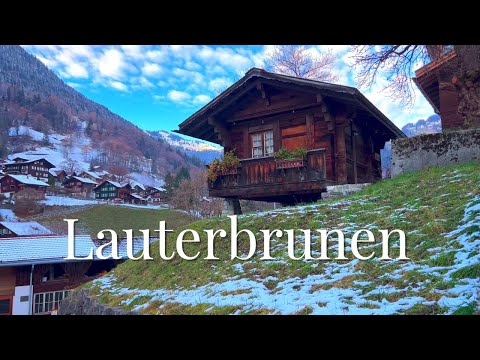 Lauterbrunnen Valley Switzerland | The Most Beautiful Villages in Switzerland | 4K Walking Tour