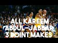 All Kareem Abdul-Jabbar career 3 Pointers!