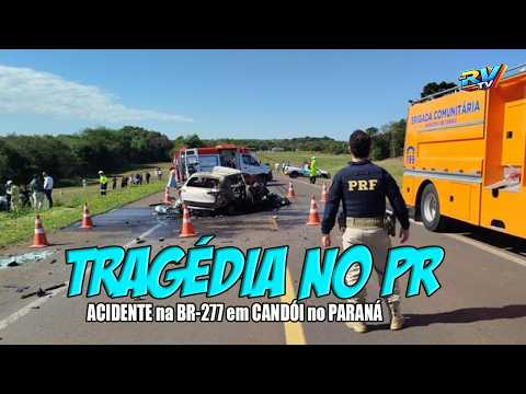 (( TRAGÉDIA NO PARANÁ )) Motorista MORRE CARBONIZADO em acidente na BR-277 em Candói no Paraná