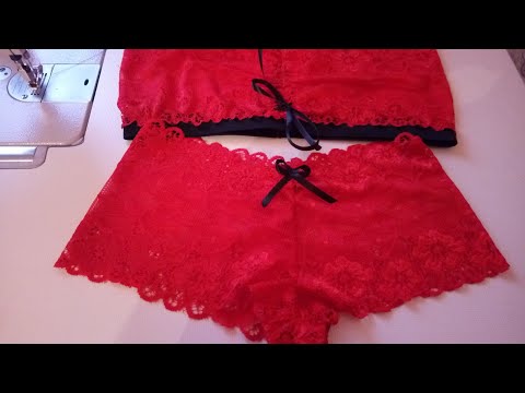 بعد اعجابكم بالفيديو الاول ، أقدم لكم فيديو ثاني لخياطة لباس داخلي من قطعتين رائع للسيدات و العرائس