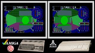 A500 vs Atari ST : CYBERCON III (Side by side comparison)