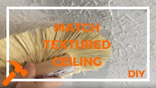 How To Blend New Textured Drywall Ceiling With Old // Garage Ceiling Repair