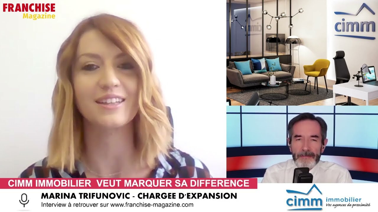 « L’interview vidéo des franchiseurs » Marina Trifunovic, Chargée d&rsquo;expansion Cimm immobilier, interview par Franchise Magazine