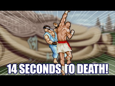 Street Fighter 2 Turbo Hyper Fighting: Sagat, 15 & 14 Seconds to Death!