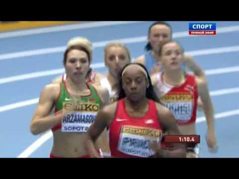 Chanelle Price won 800m 2014 IAAF indoor championship Sopot