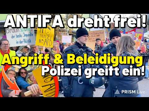 ANTIFA dreht frei 💥 Angriff, Beleidigungen, Polizei greift ein - Björn Höcke in Bayern I Interviews
