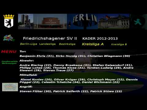 Friedrichshagener SV II Kader 2012 2013 Kreisliga A 3. Abteilung