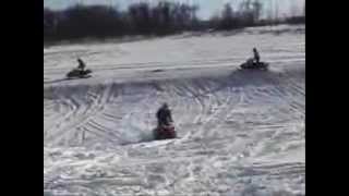 preview picture of video 'casey hansen snowmobiling, polk county idiots,polaris iq 600'