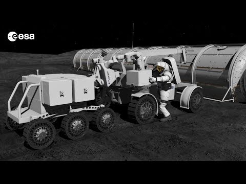 Европейское космическое агентство представило концепт космических роботов-работников. Робот-грузовик. Европейское космическое агентство представило концепт космических роботов-работников. Робот-грузовик. Фото.