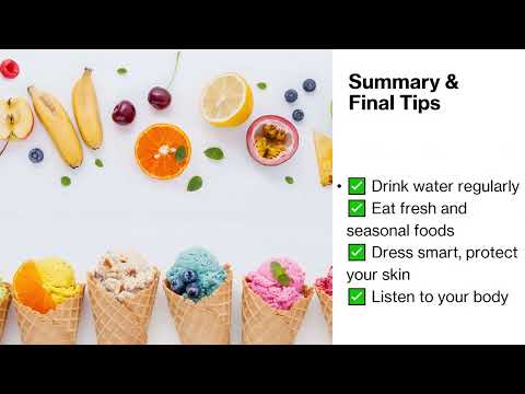 Tips for stay hydrated and healthy in Summer 🏝️ | Presentation | PowerPoint | ppt