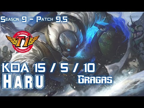 SKT Haru GRAGAS vs RIVEN Jungle - Patch 9.5 KR Ranked