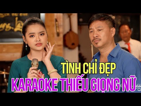 Karaoke Tình Chỉ Đẹp Song Ca Thiếu Giọng Nữ Thu Hường | Karaoke Song Ca Với Quang Lập