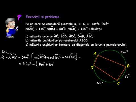 Quadrilateral inscribed in a circle. Inscribable quadrilateral | Lectii-Virtuale.ro