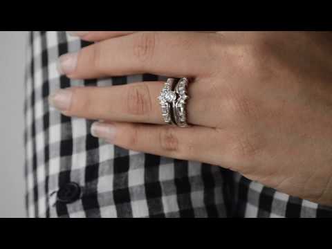 0.46 Ct. Drop Shaped Ying Yang Ring Jacket - TwoBirch TB-GUARD-0124-WG-G