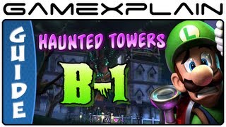 Luigi's Mansion 2: Dark Moon: Haunted Towers B-1 Gem, Boo & Puzzle Guide & Walkthrough (100%!)