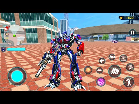 Optimus Prime Multiple Transformation Jet Robot Car Game 2023 - Android Gameplay #1