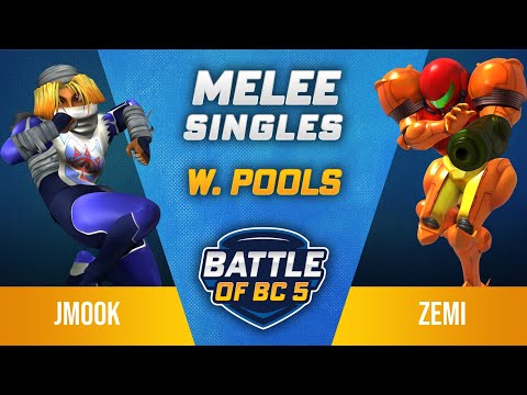 Jmook (Sheik) vs Zemi (Samus) - Melee Singles Winners Pools - Battle of BC 5