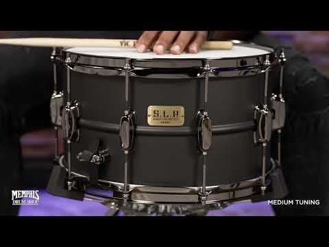 Tama 14x8 S.L.P. Big Black Steel Snare Drum (LST148)