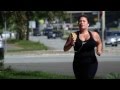 Cute Girl With Big Boobs Running