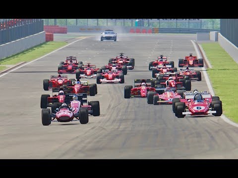 Ferrari F1 2018 vs All Ferrari F1 Cars - Spa